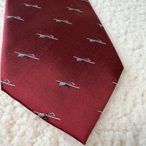Men's Red Aircraft Plane Airplane All Over Print Neck Tie By Wolfmark
